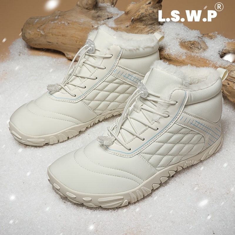 Men's Cozy Fleece-Lined Snow Boots with Reliable Traction